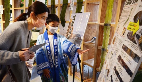 【子ども海藻アカデミー】子ども海藻大使が「函館真昆布展」でPR協力​​​